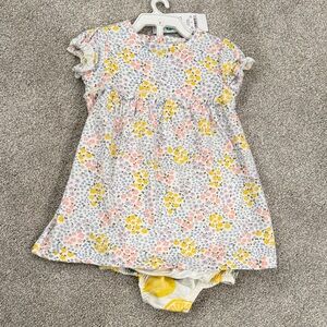 Carter’s Floral Dress with Bloomers and Lemon outfit set